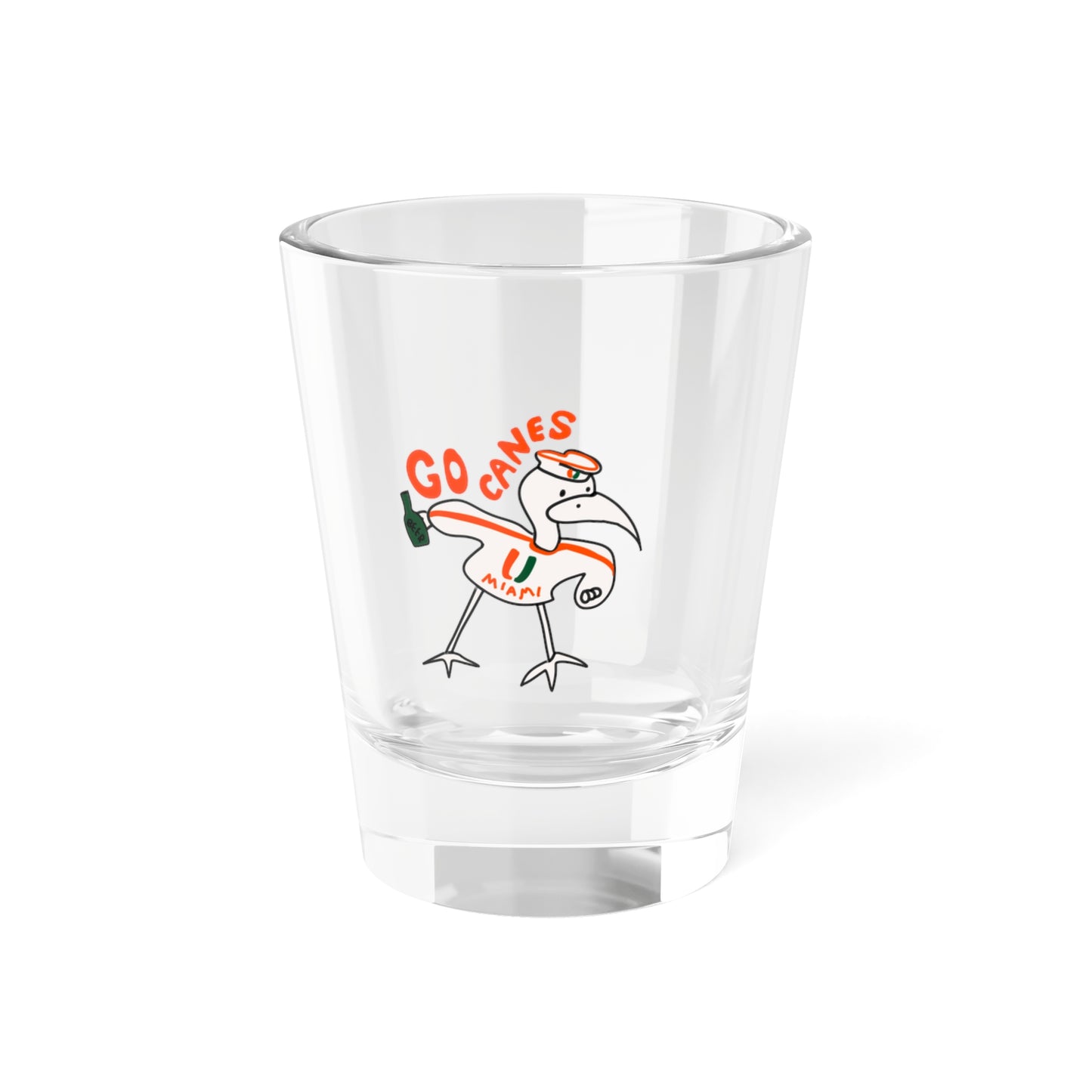 Go Canes Doodle Shot Glass, 1.5oz