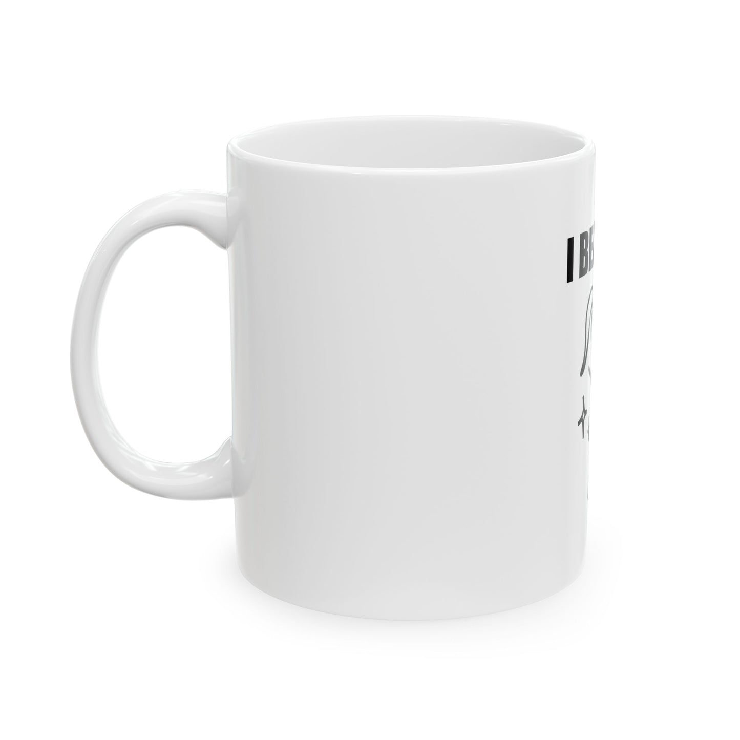 I beat men mug
